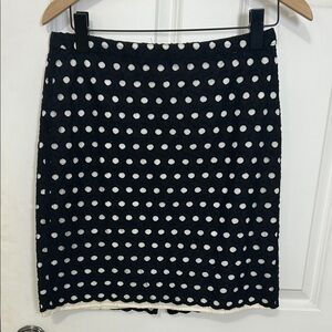 LOFT polkadot Eyelet Skirt Size 4 pencil skirt